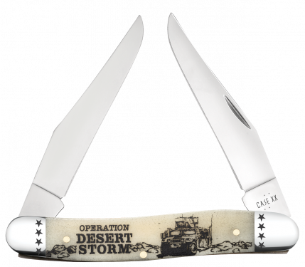 Case XX Muskrat Desert Storm Natural Bone 58493 Stainless Pocket