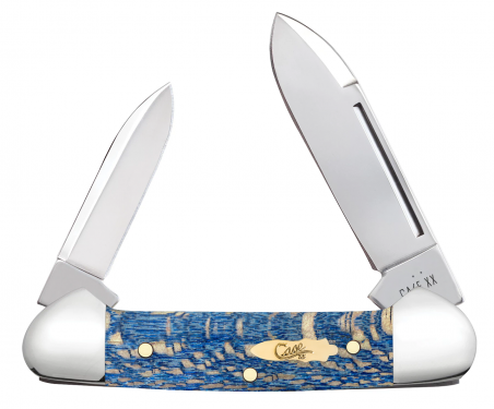 Case XX Butterbean Smooth Blue Sycamore Wood 63733 Stainless