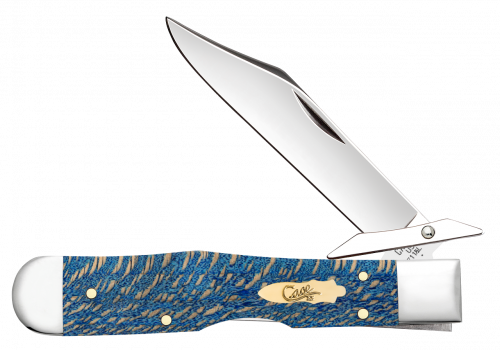 Case XX Cheetah Cub Blue Sycamore Wood 63738 Stainless Pocket