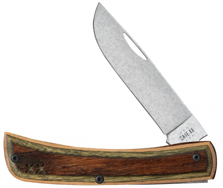 Case XX Sodbuster Jr Brown & Green Laminate Wood S35VN Steel 1/400