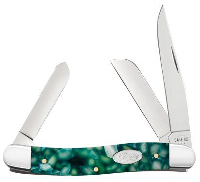 Case XX Medium Stockman Green Kirinite Sparx 71382 Stainless