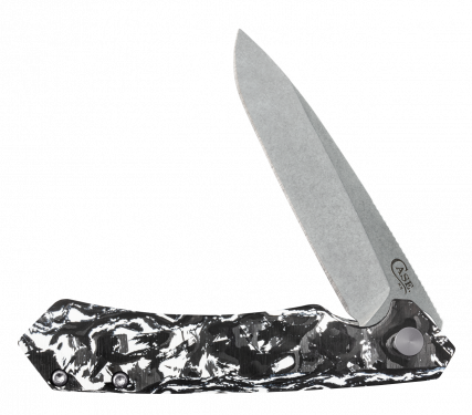 Case xx Kinzua Frame Lock 64802 White & Black Carbon Fiber S35VN