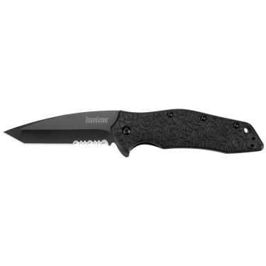 Kershaw Kuro Tanto 1835TBLKST 8Cr13MoV Stainless & Black Nylon
