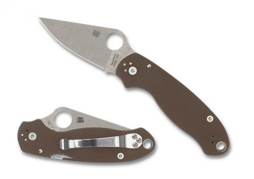 Spyderco Para 3 Liner Lock C223GPBN15V Brown G-10 & CPM 15V Carbon